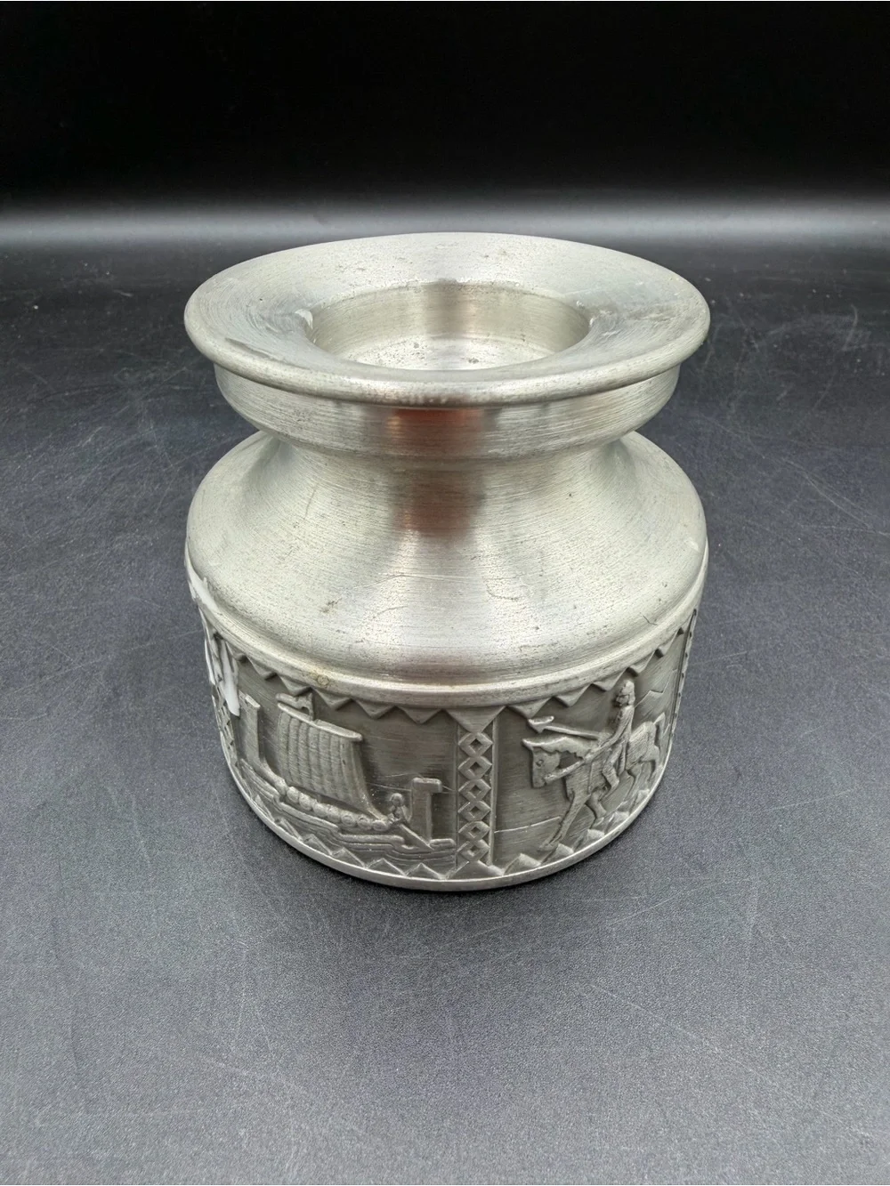 VTG Danish Modern Norwegian Pewter Vase Manufactured by Norsk Tin